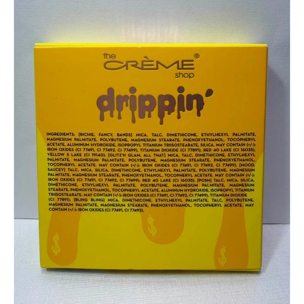 The Crème Shop Drippin’ 9‑Color Eyeshadow Palette – Yellow Glam Palette